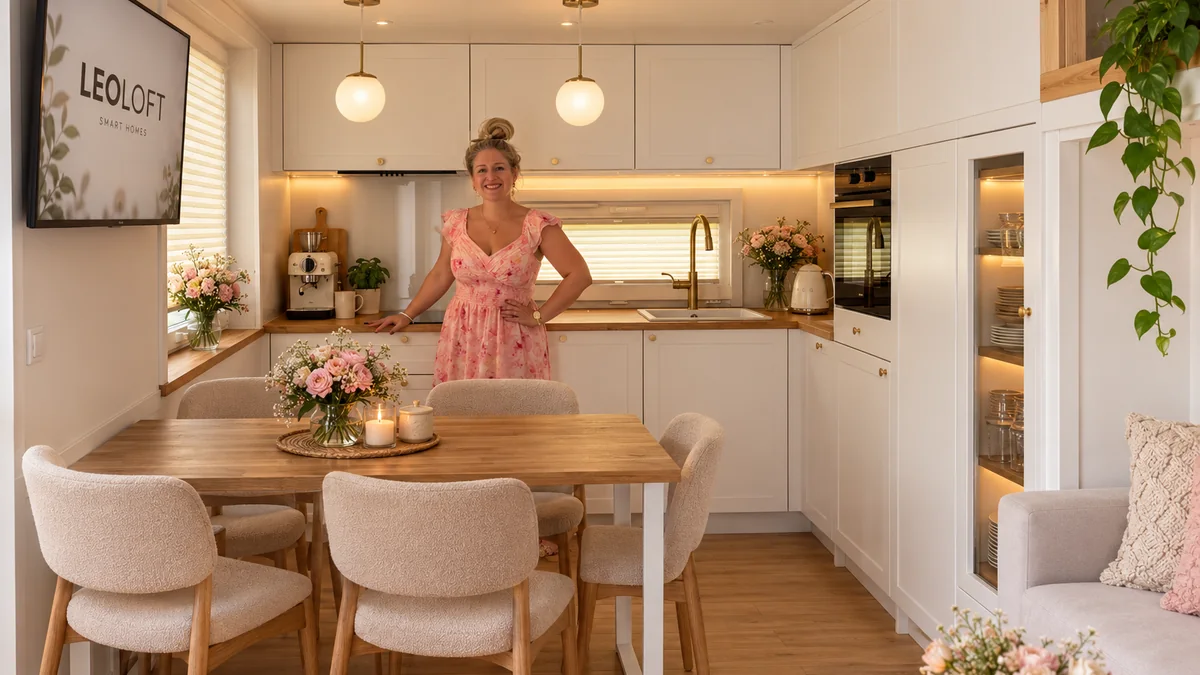 Vanessa Wenk in der Küche eines LEOLOFT-Hauses
